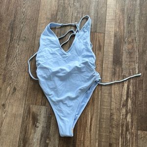 One piece bathing suit.